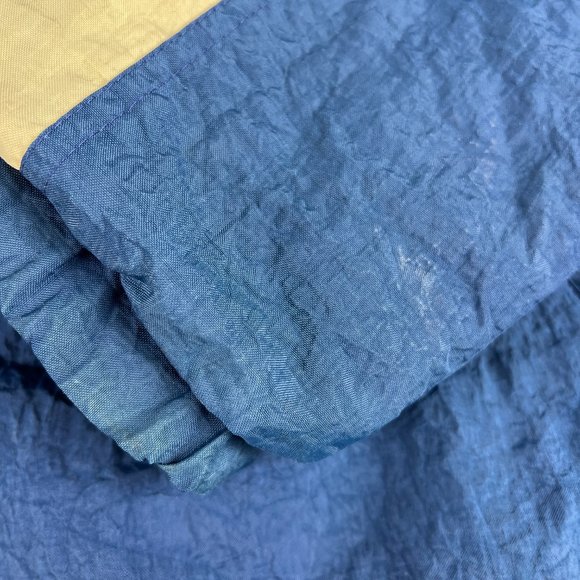 VTG 90s Notre Dame Fightin Irish Jacket Extra Large Blue Quarter Zip Puffer Coat - Picture 3 of 16